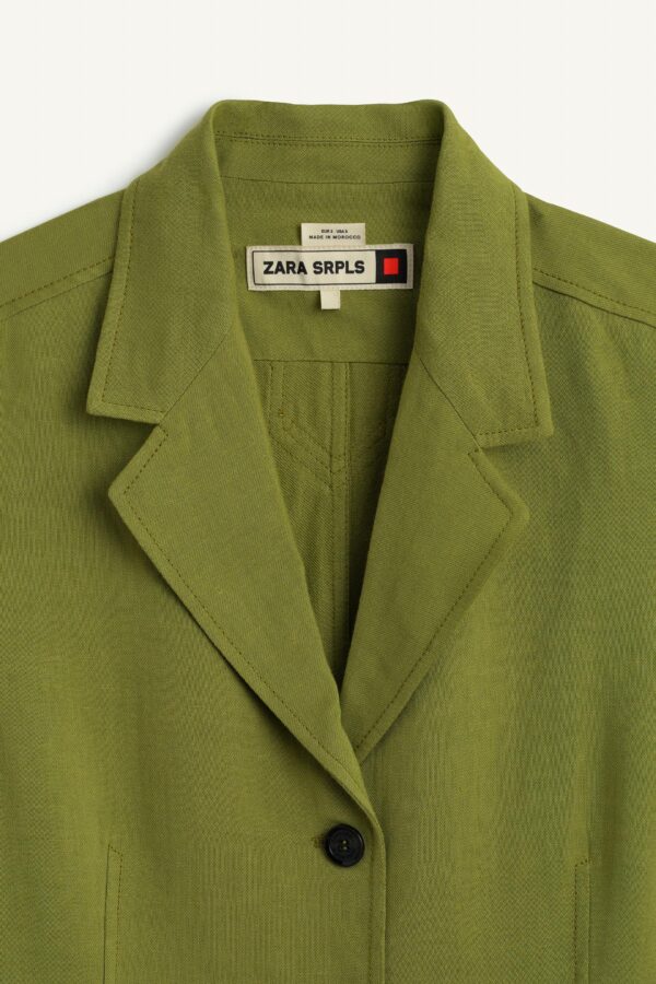 BLZR LNN (3) Olive Green Tailored Blazer