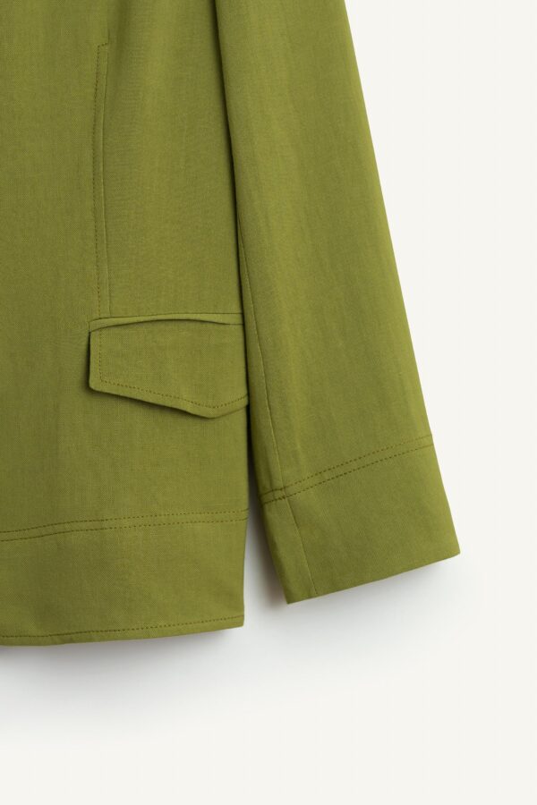 BLZR LNN (4) Olive Green Tailored Blazer
