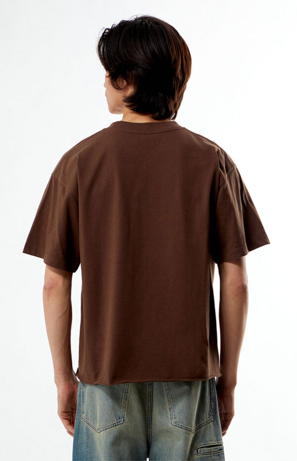 Men’s Oversized Brown T-Shirt & Relaxed Fit Blue Jeans Set