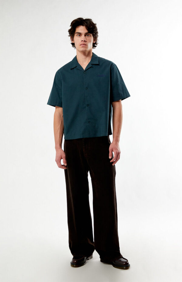 Farms Green Woven Camp Shirt (1) Men’s Farms Green Woven Camp Collar Shirt