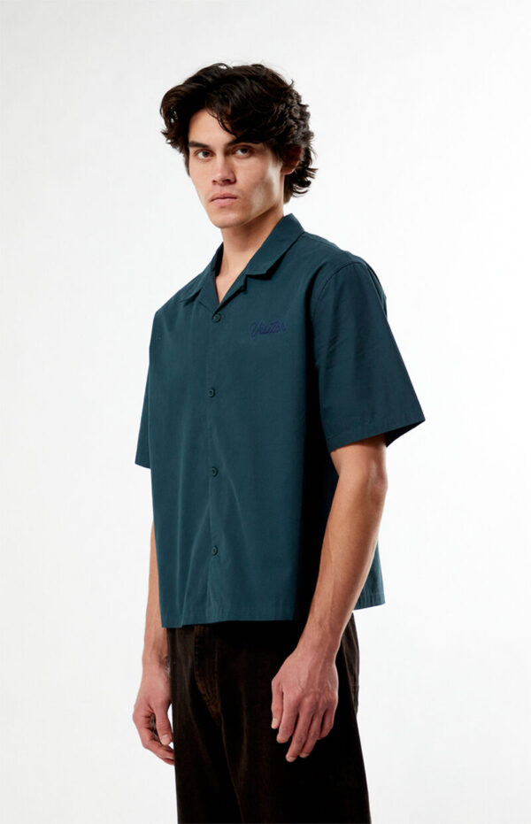 Farms Green Woven Camp Shirt (3) Men’s Farms Green Woven Camp Collar Shirt