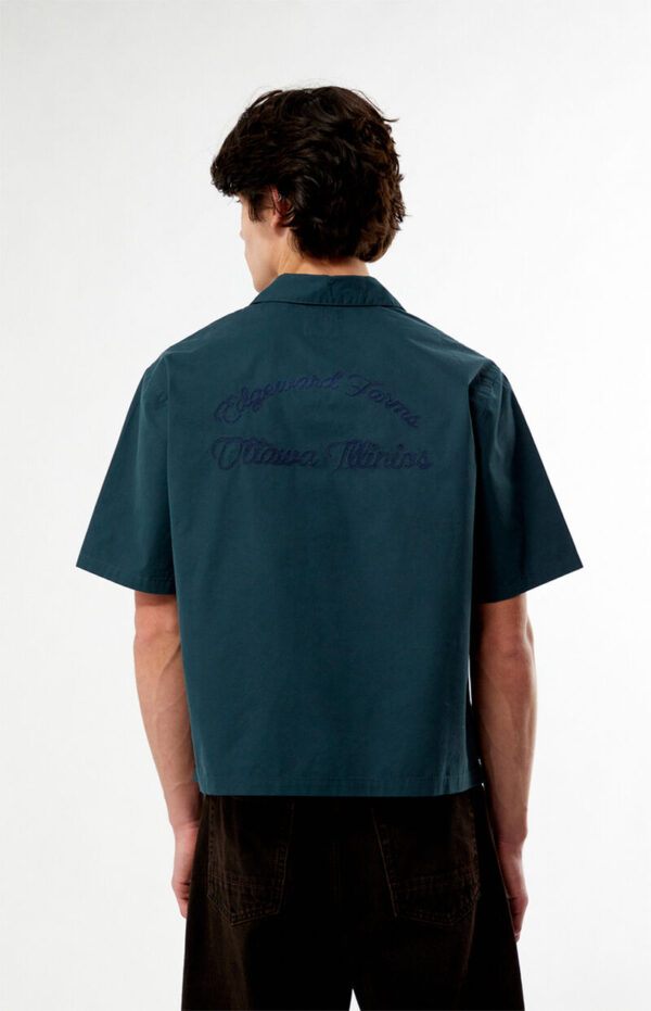Farms Green Woven Camp Shirt (4) Men’s Farms Green Woven Camp Collar Shirt